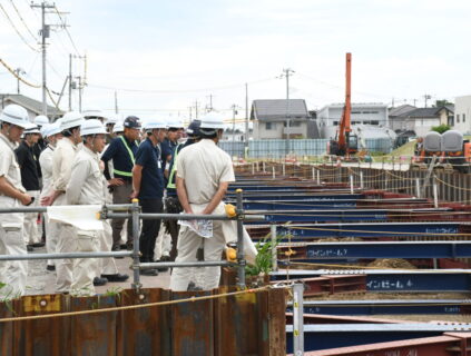 深谷市役所職員の研修が施工現場で行われました