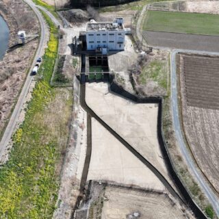 河川施設震災対策工事（岡排水機場耐震補強工）690